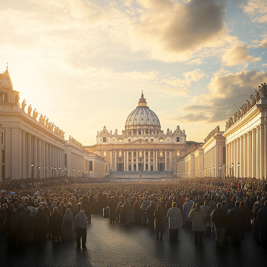 Celebração religiosa em Roma