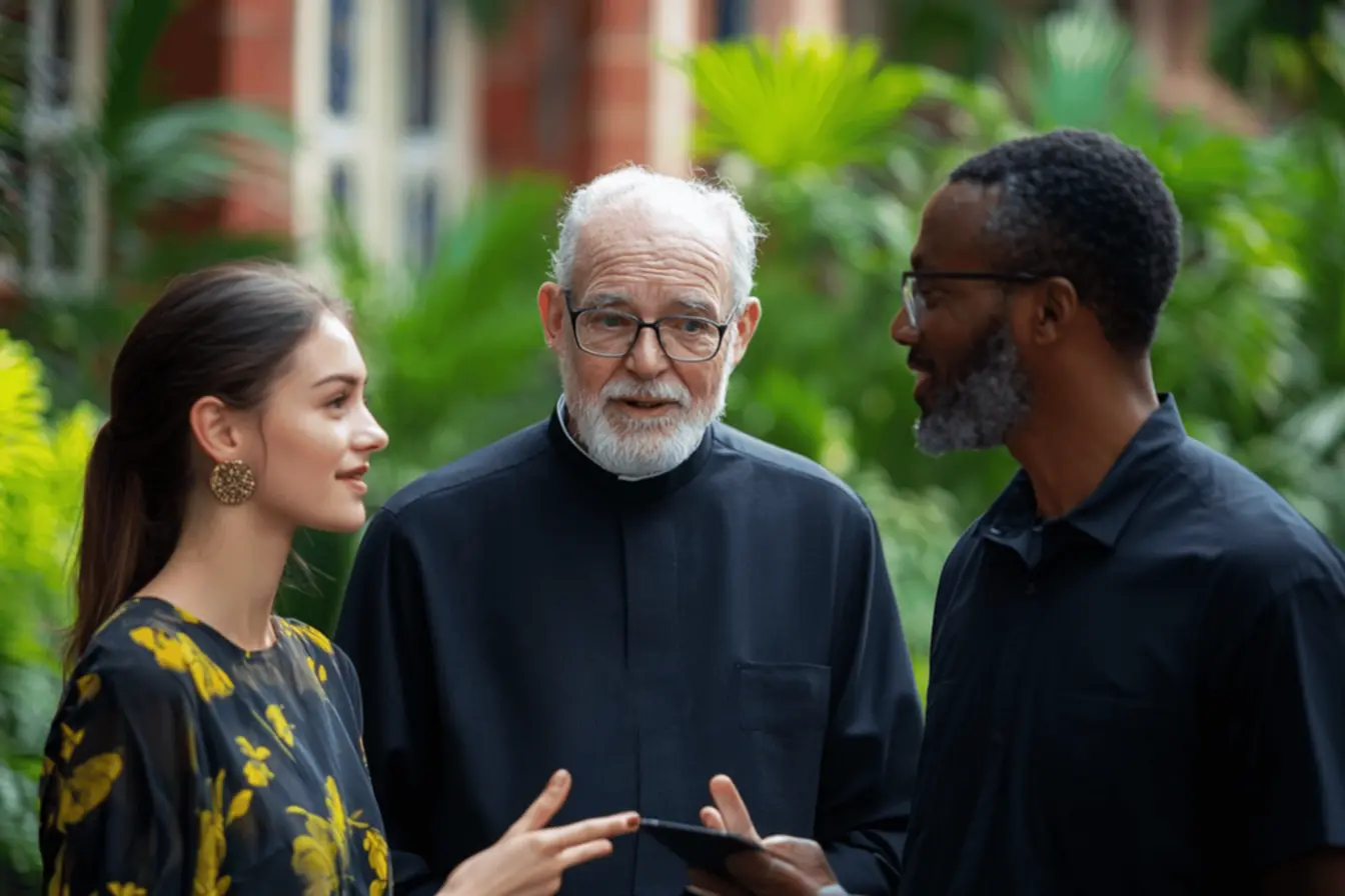 Serviço de adoração na Igreja Anglicana