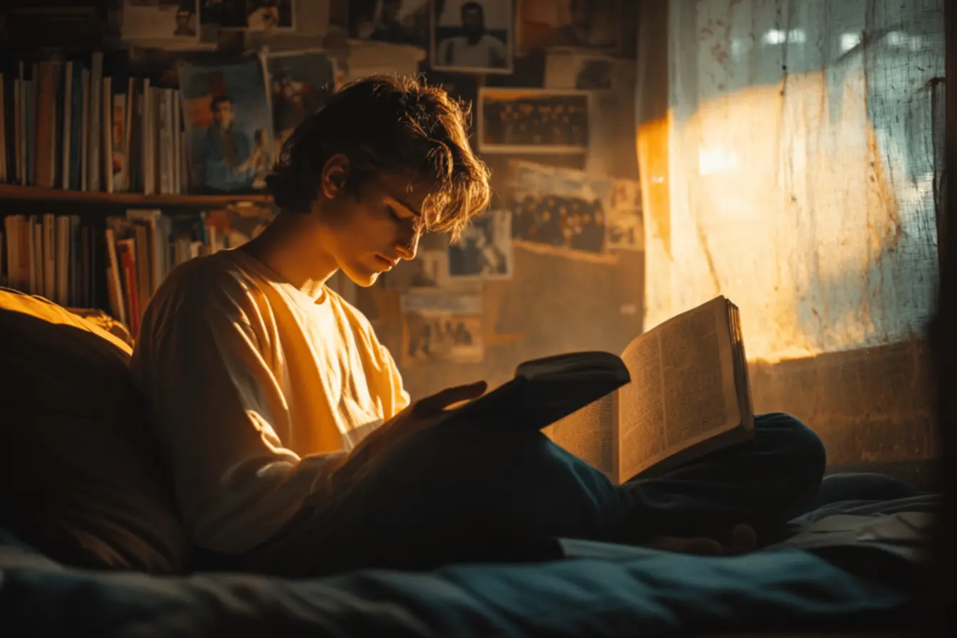 Jovem estudando a Bíblia