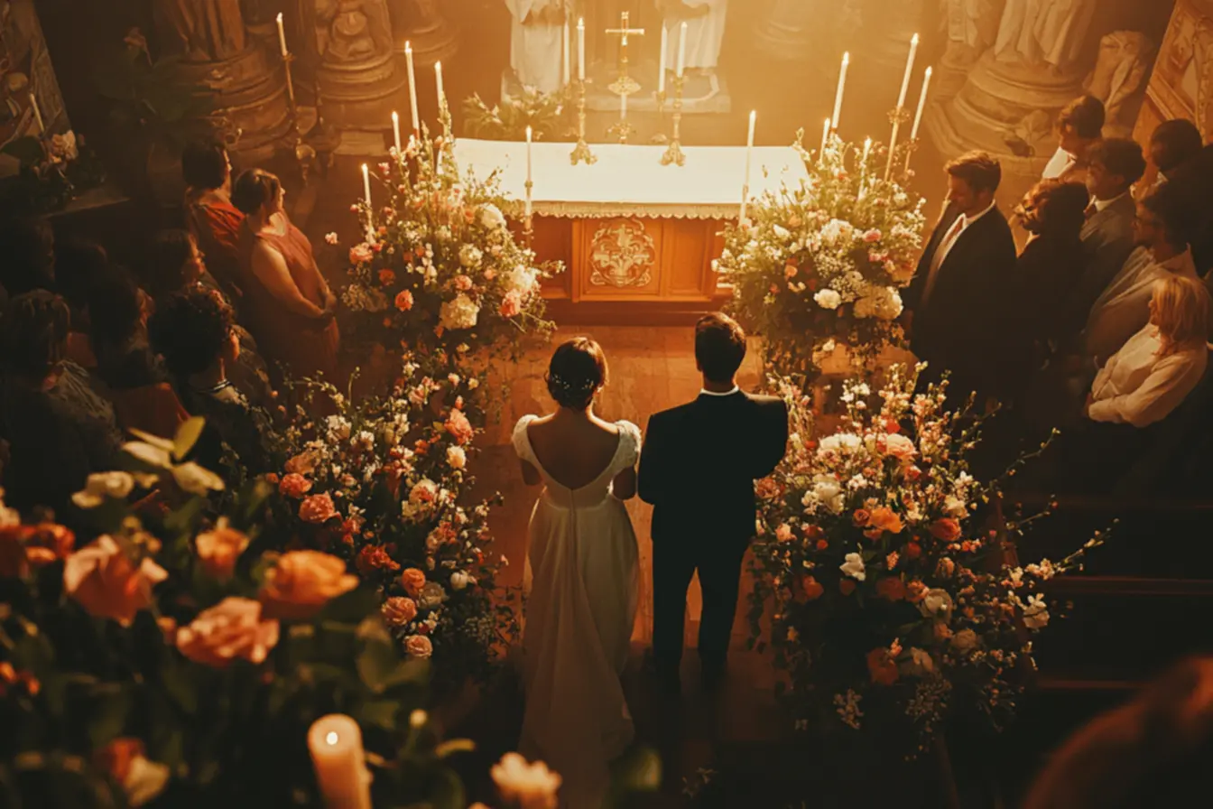 Decoração de casamento católico