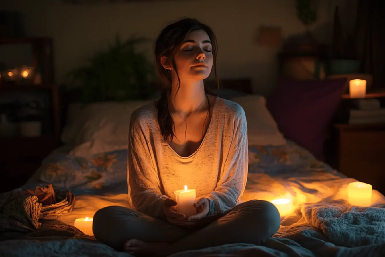 Noite tranquila com oração