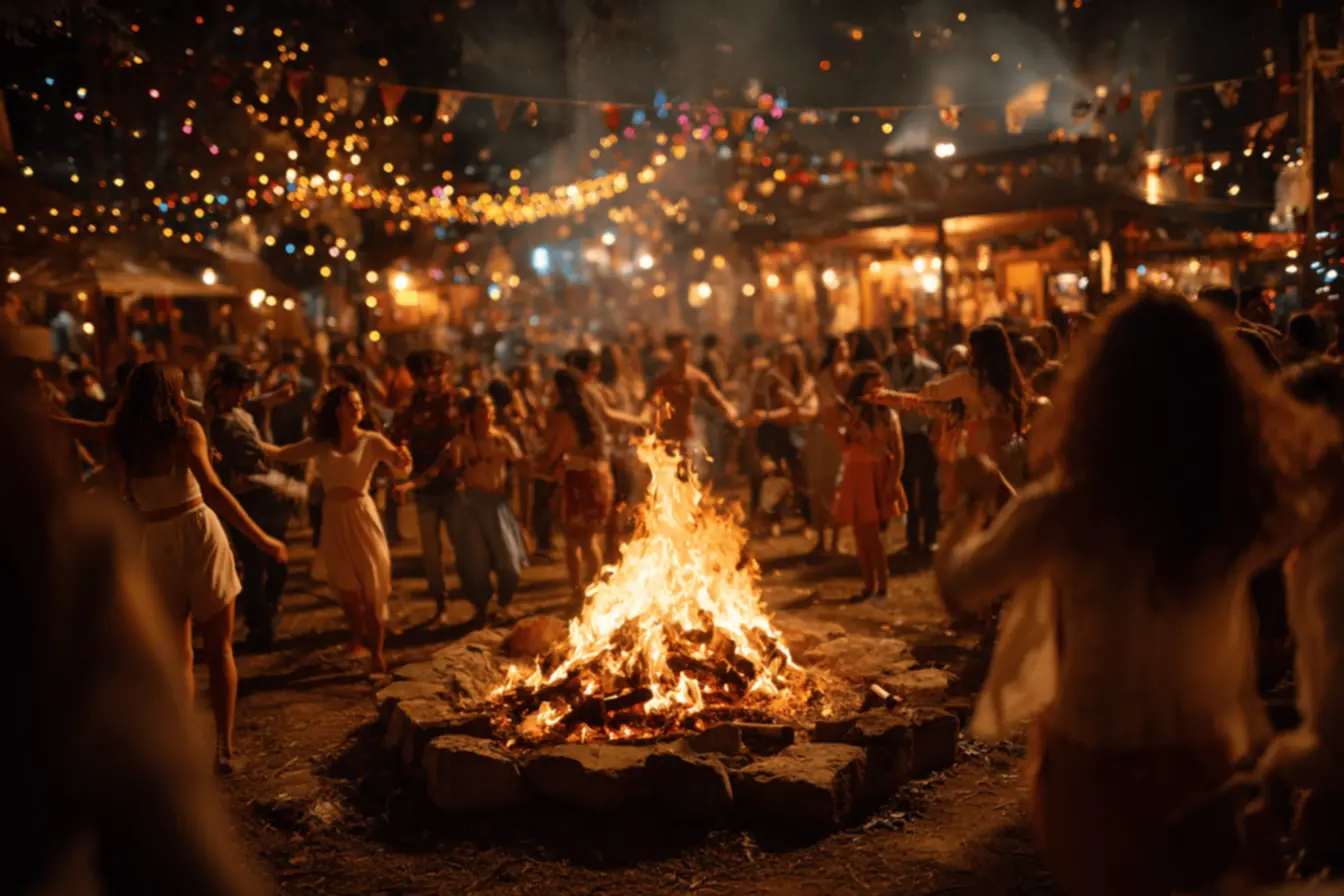 Dança ao Redor da Fogueira de São João