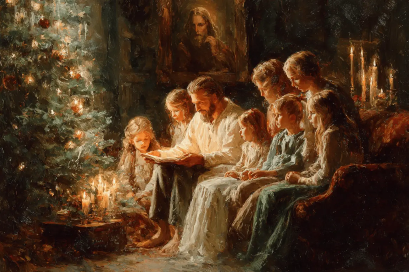 Cenário natalino com decoração especial