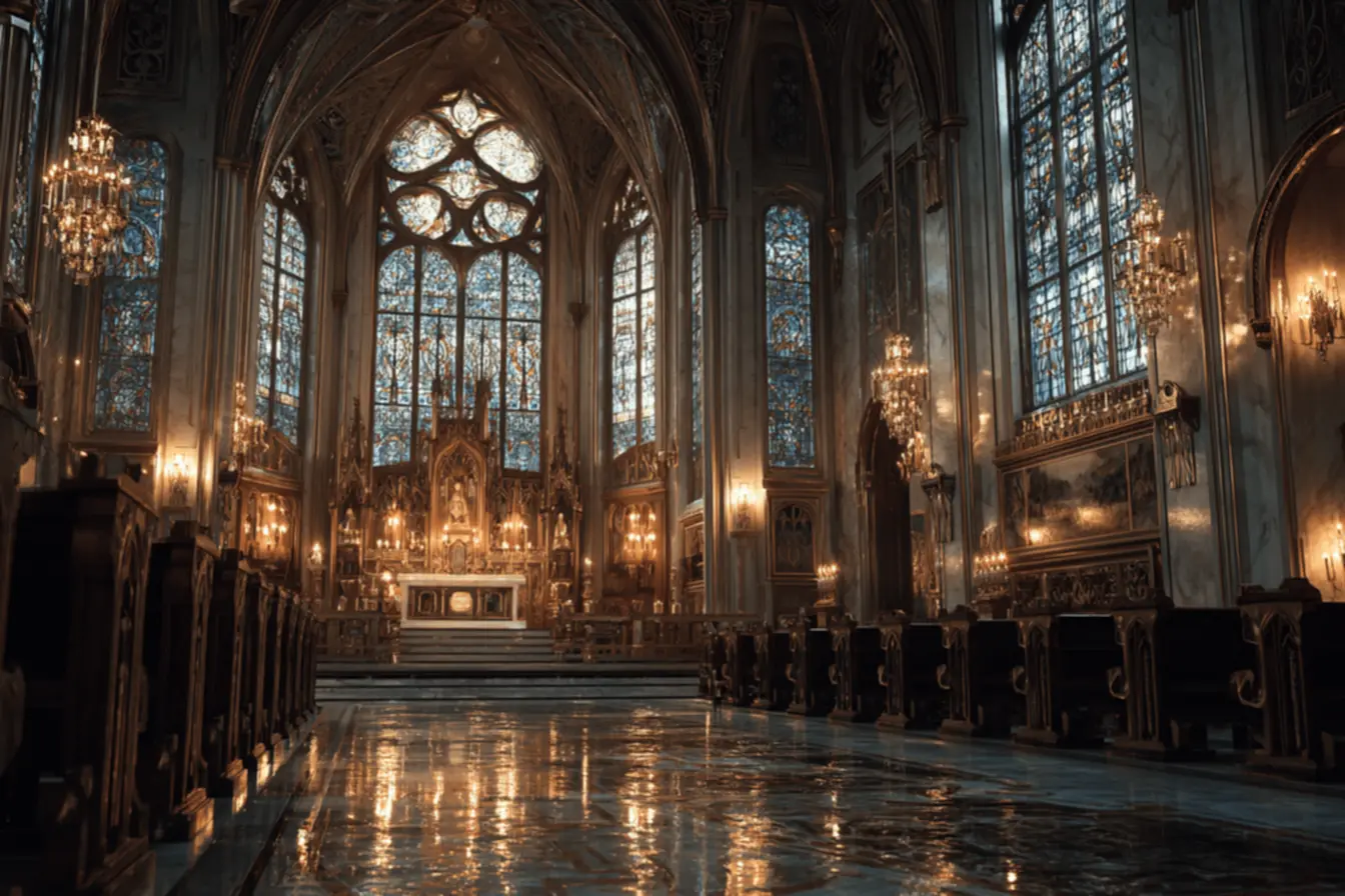 Um sacerdote batizando uma criança, um momento fundamental dos sacramentos da igreja católica