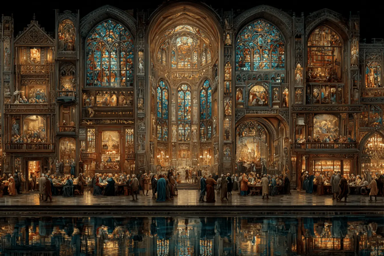 Catedrais e arte sacra: como a igreja católica construiu a civilização ocidental através da beleza artística.