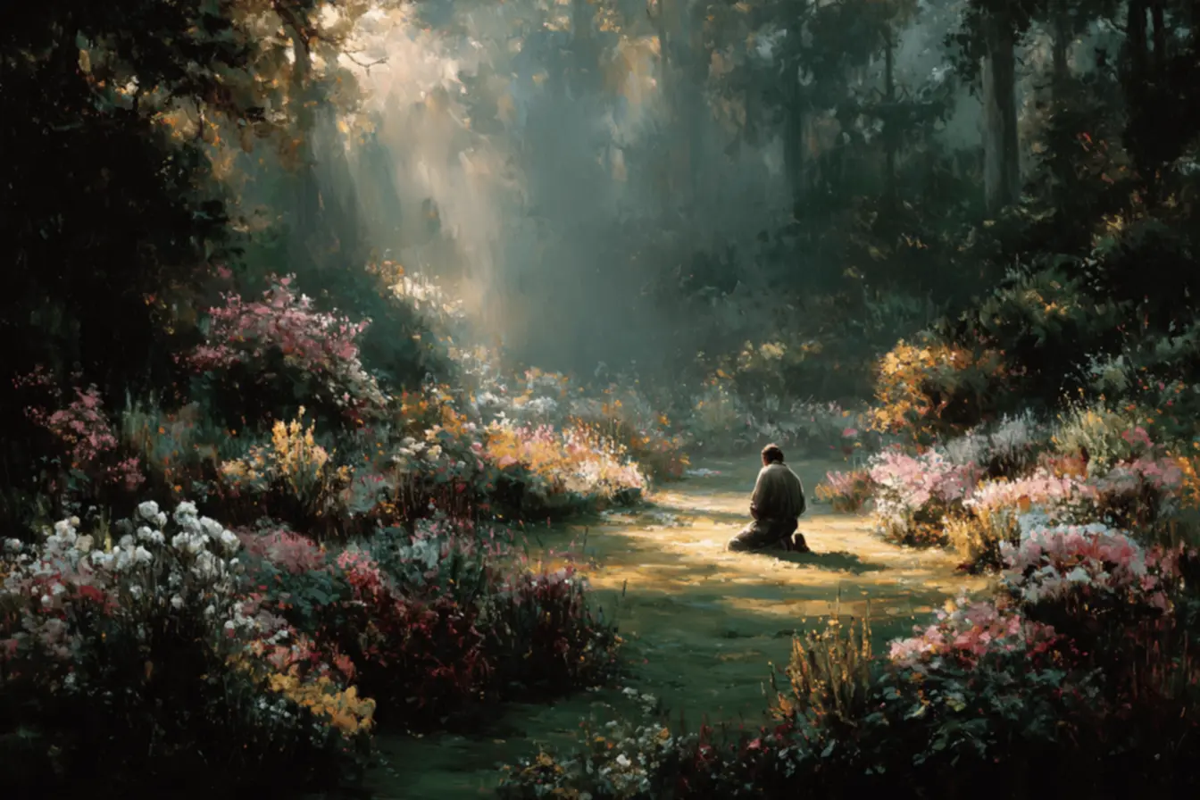 Oração da Serenidade em um ambiente sereno