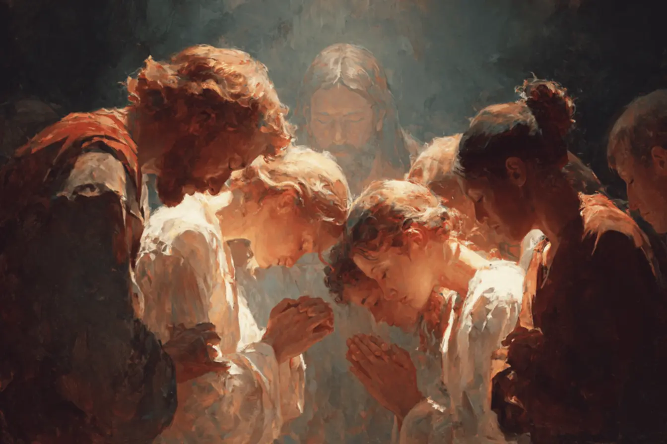 Imagem representando a intercessão em oração