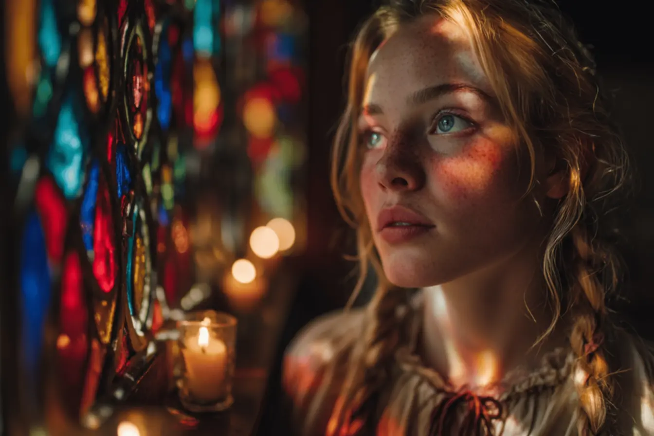 Imagem ilustrativa do ato de contrição católico, simbolizando arrependimento e fé genuína.