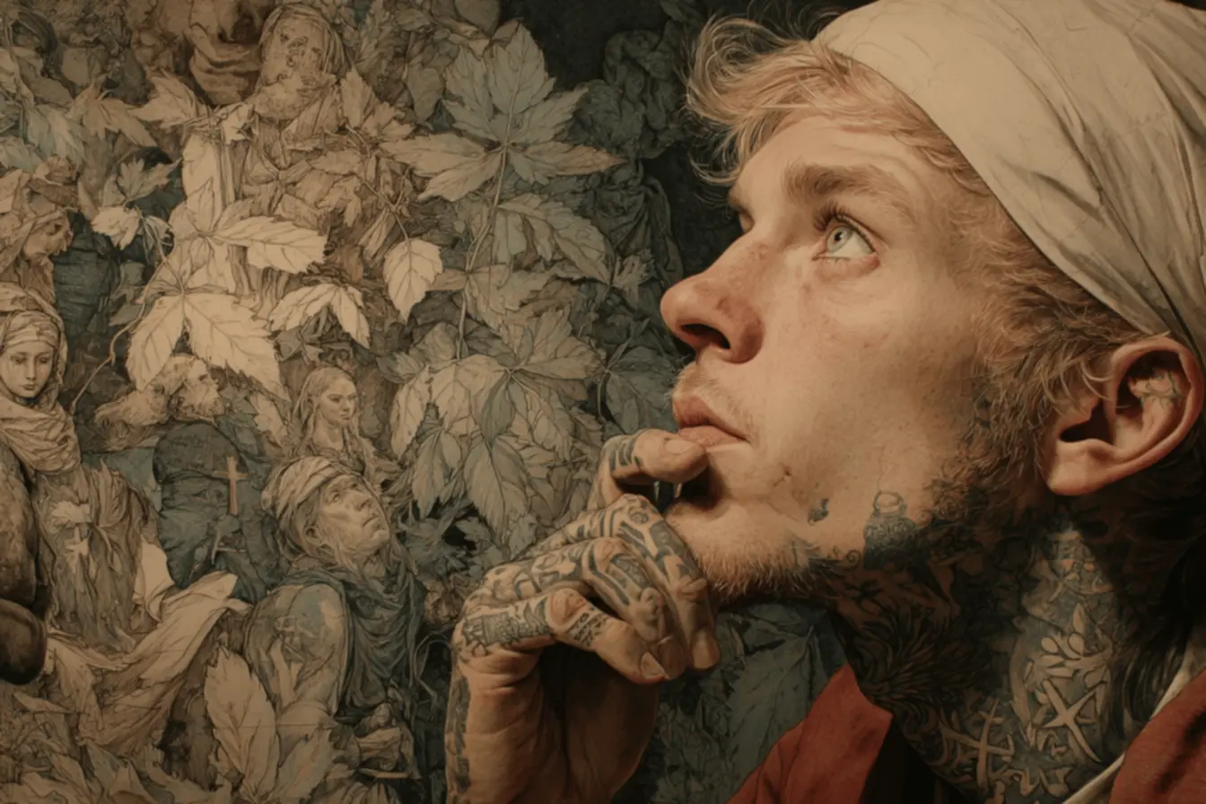 Pessoas com símbolos religiosos, questionando o que a bíblia diz sobre tatuagens