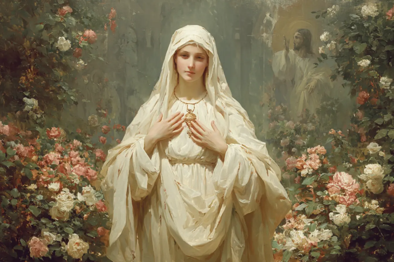 Símbolo da Mão de Fátima inspirando oração