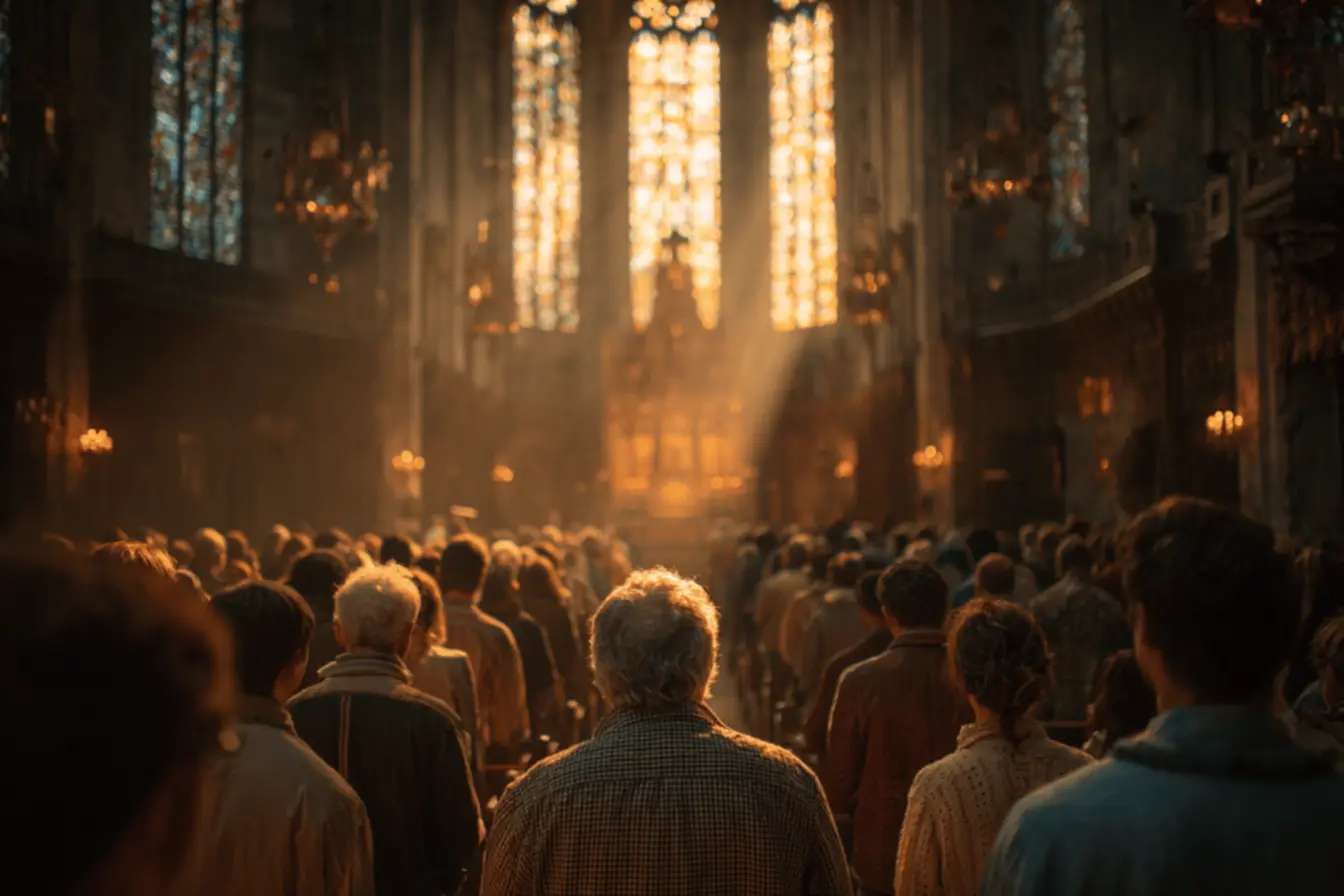 Imagens de católicos e evangélicos lendo juntos a Bíblia