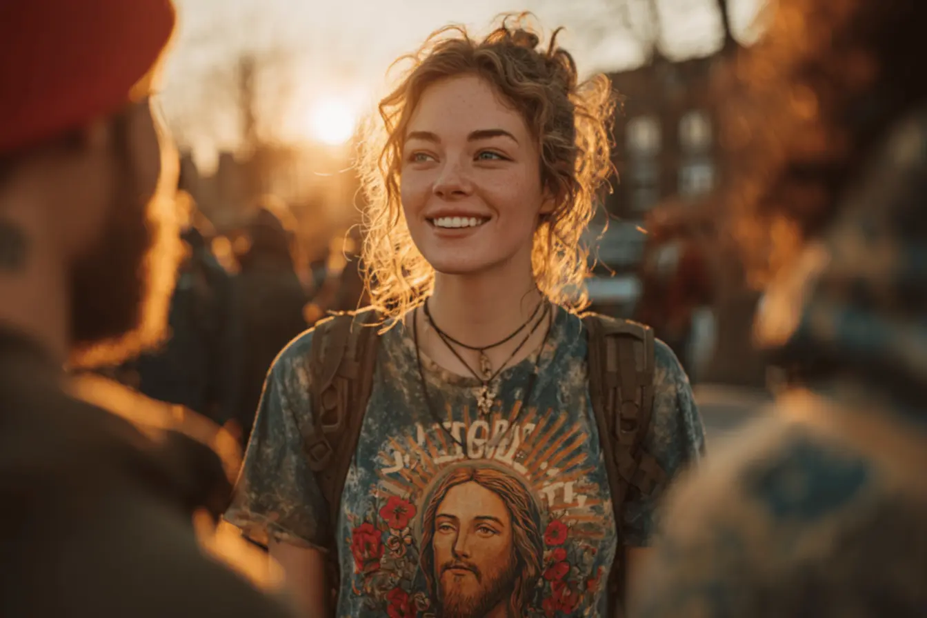 Camiseta com mensagem católica