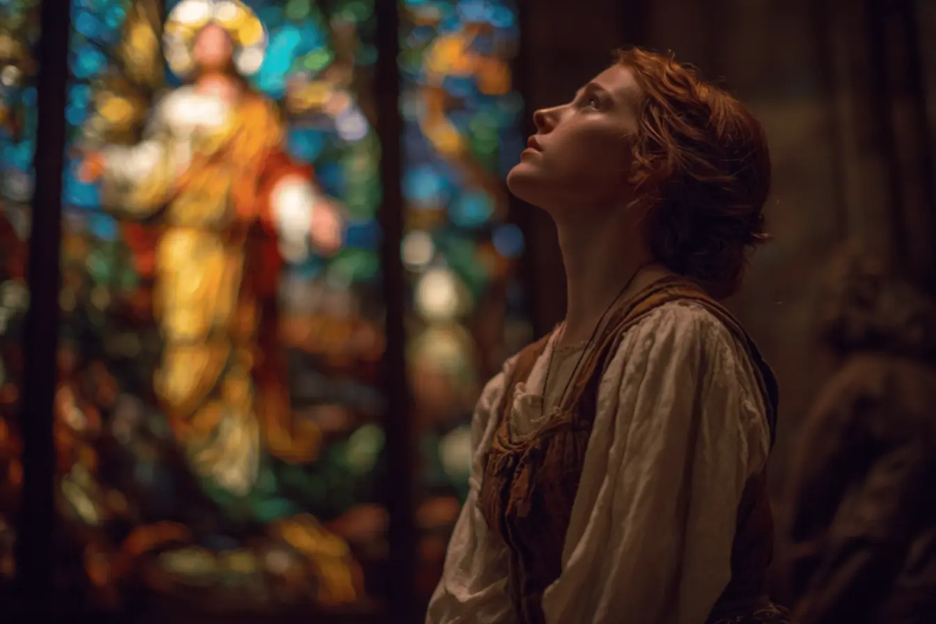 Imagem de um santo em oração