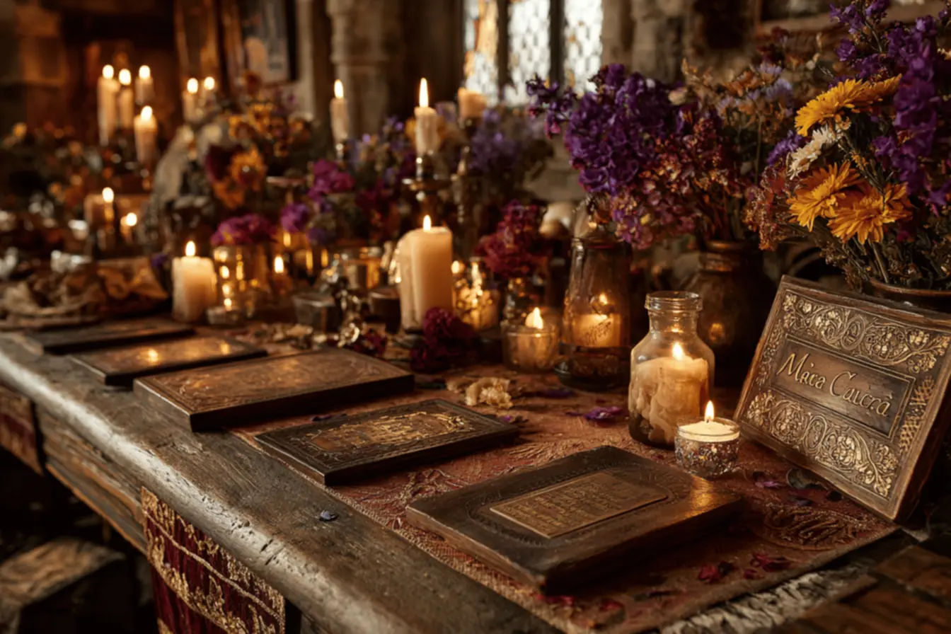 Uma imagem de Nossa Senhora, representando a intercessão e proteção dos nomes católicos femininos.