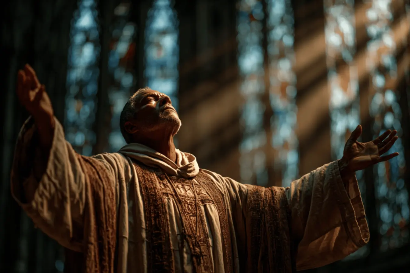 Oração de um padre em silêncio