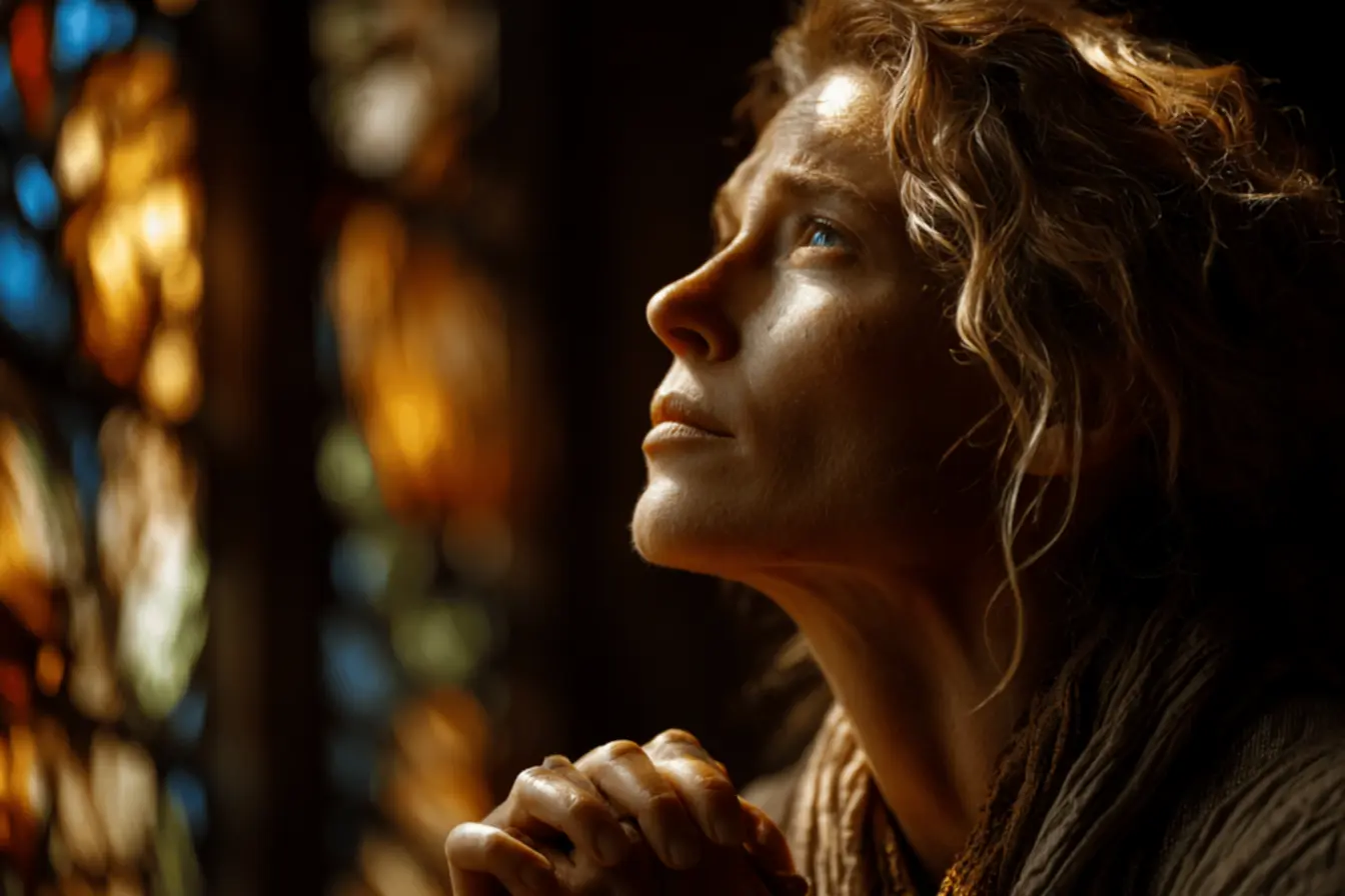 Imagem de mãos unidas em oração