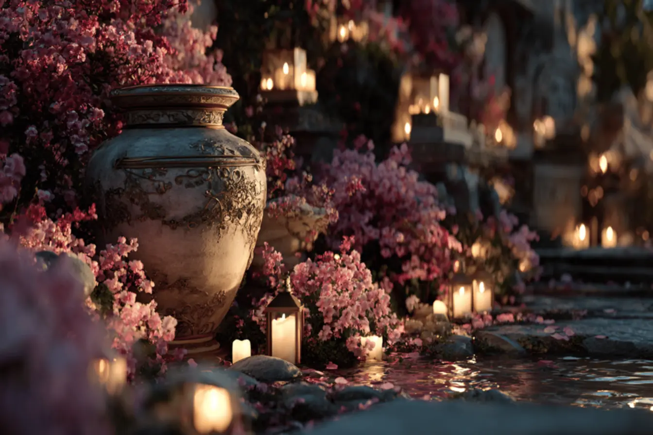 Uma imagem de reflexão sobre a vida e a morte, discutindo o que a bíblia diz sobre cremação