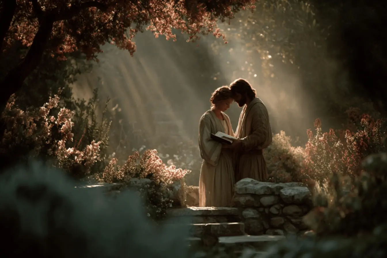 Casal rezando juntos