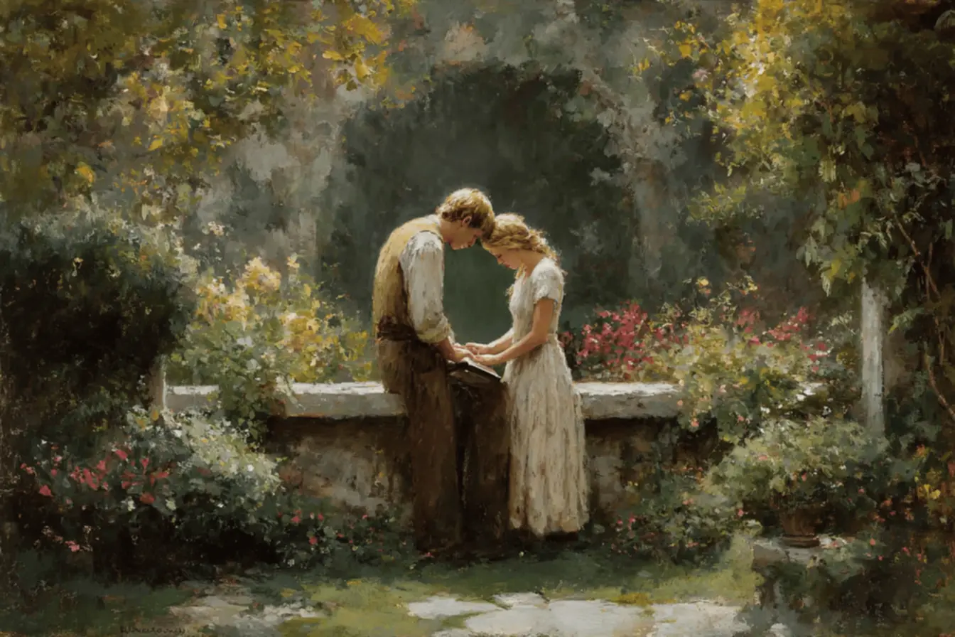 Casal unido em oração