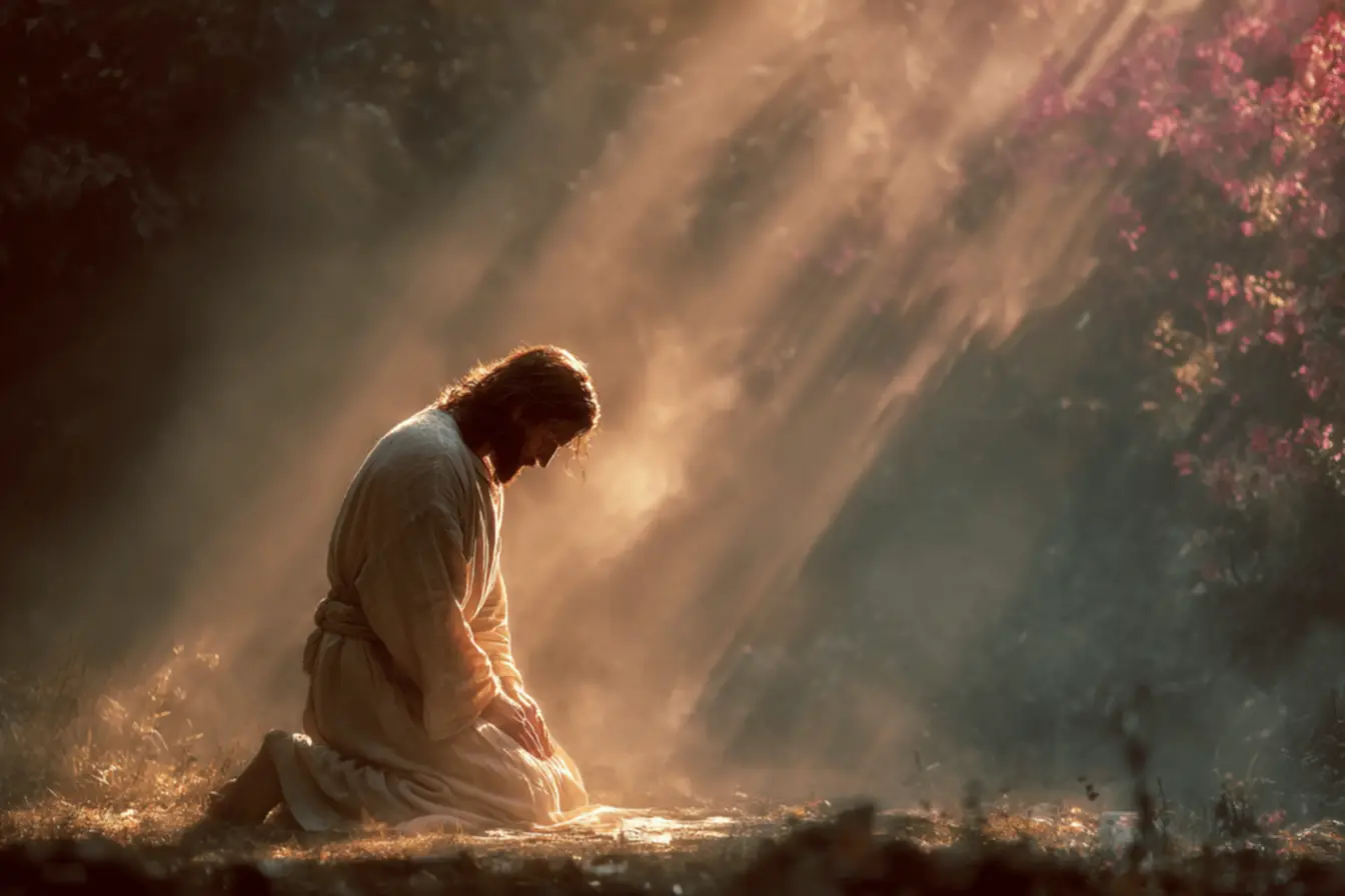 Uma imagem que simboliza a transformação espiritual através da oração.