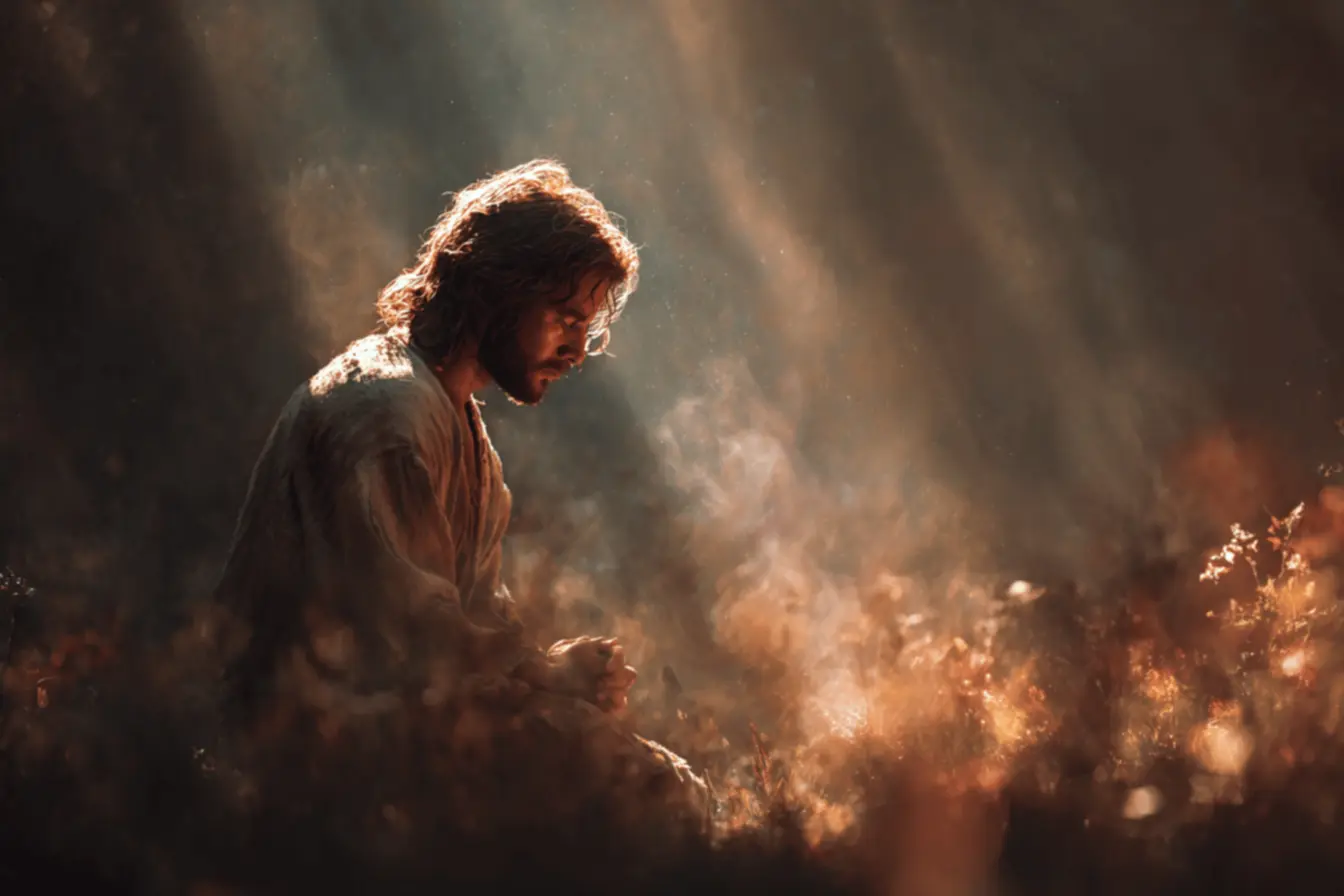 Uma imagem que representa a oração e a fé.