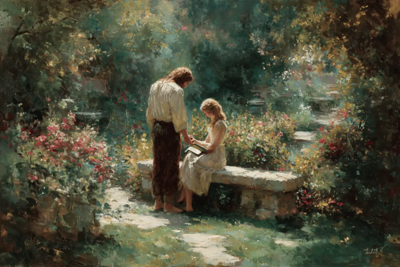 Casal celebrando em oração