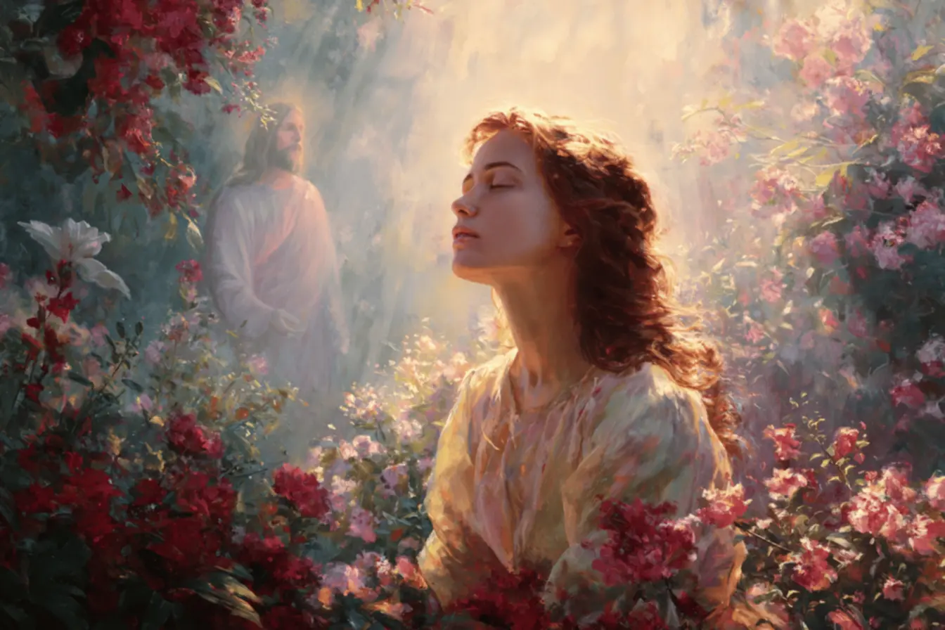 Mulheres se unindo em oração e reflexão