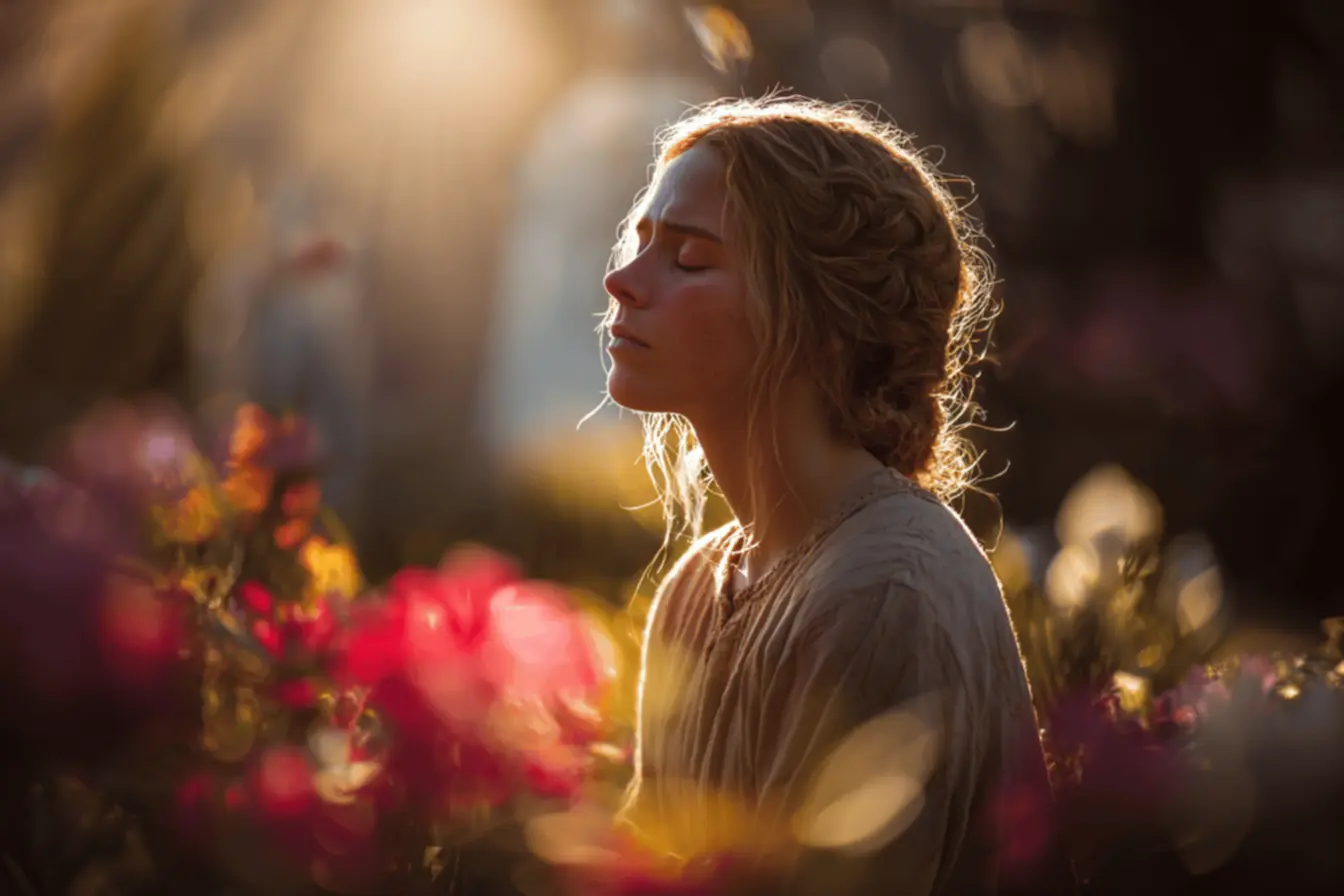 Mulher lendo a Bíblia em busca de fé e inspiração