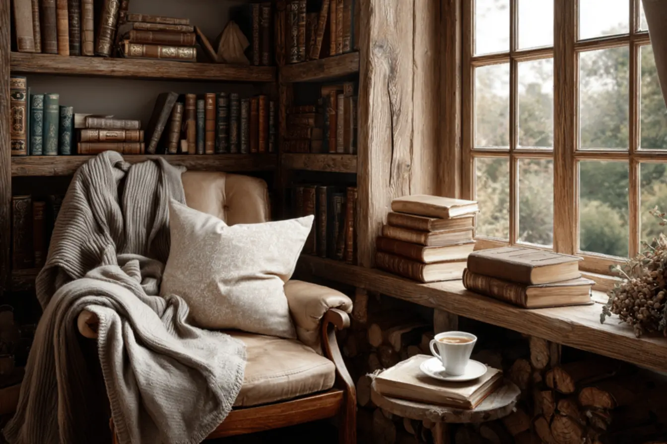 Imagem ilustrativa de uma pessoa lendo livros católicos com devoção