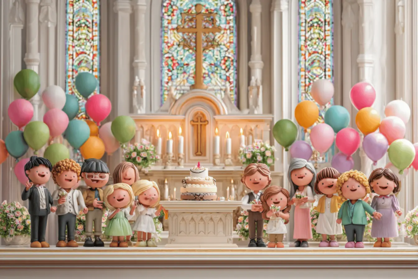 Oração e bênçãos em sua mensagem de aniversário católica