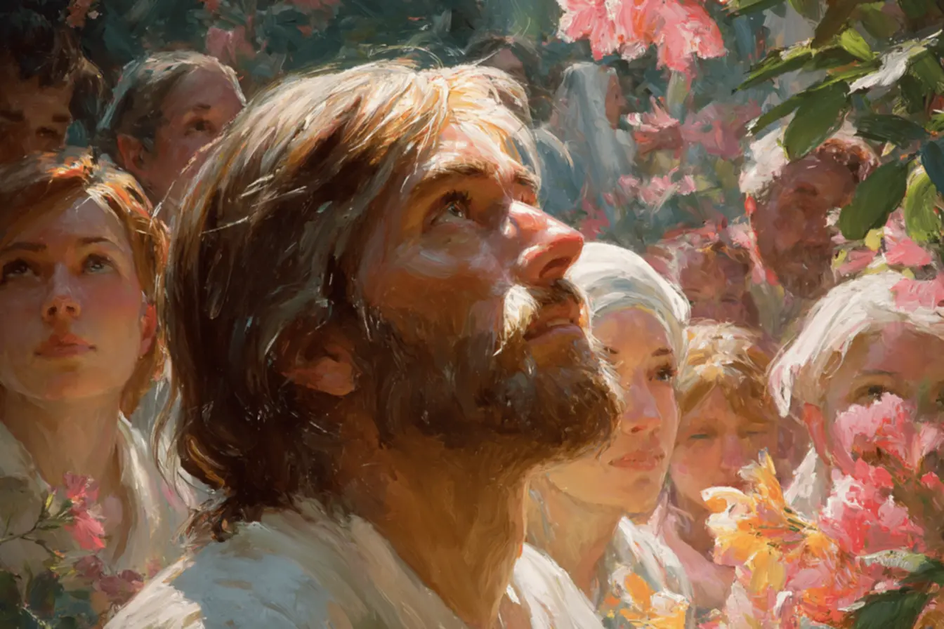 Cruz iluminada durante a Páscoa