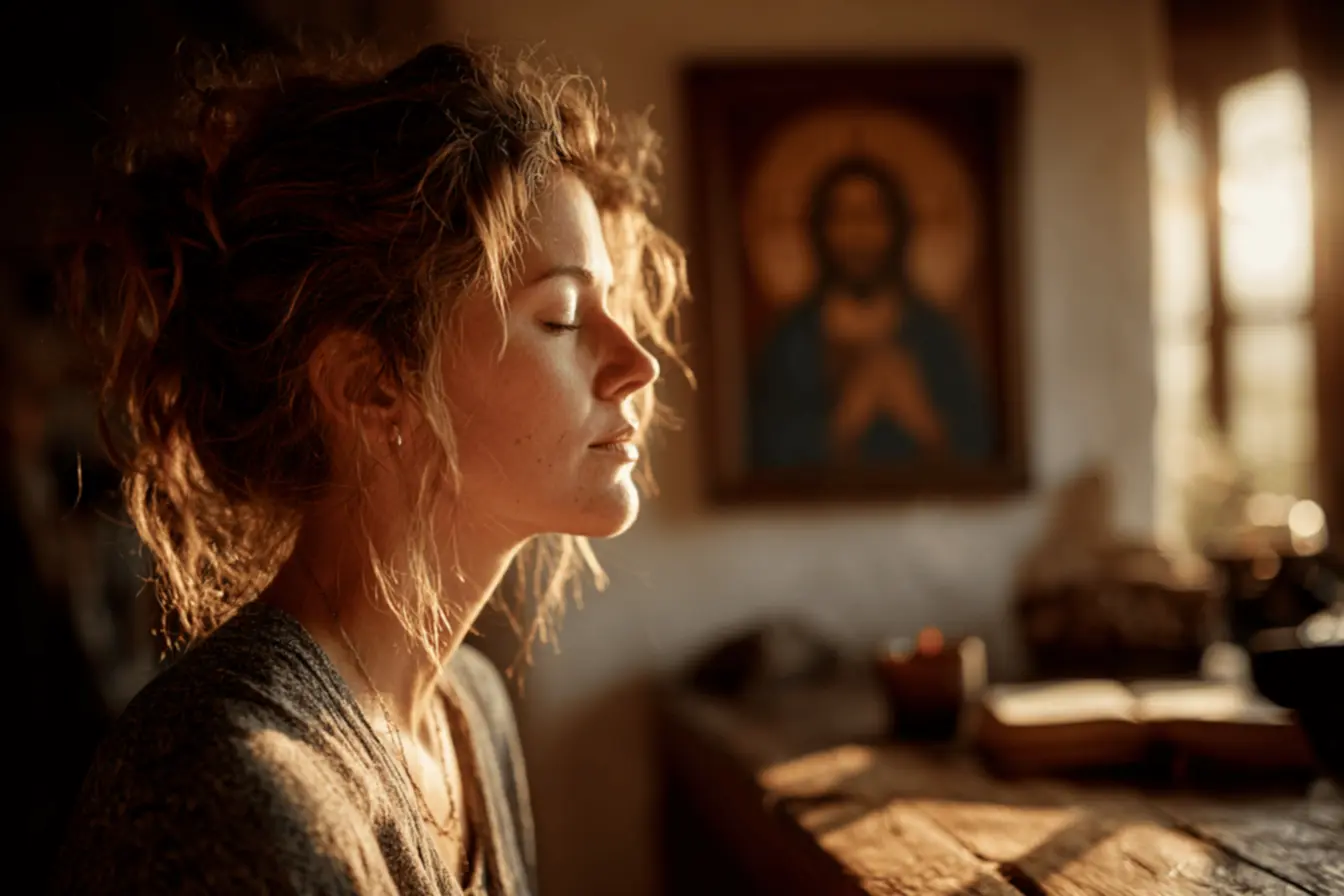 Momento de oração com o Santo do Dia