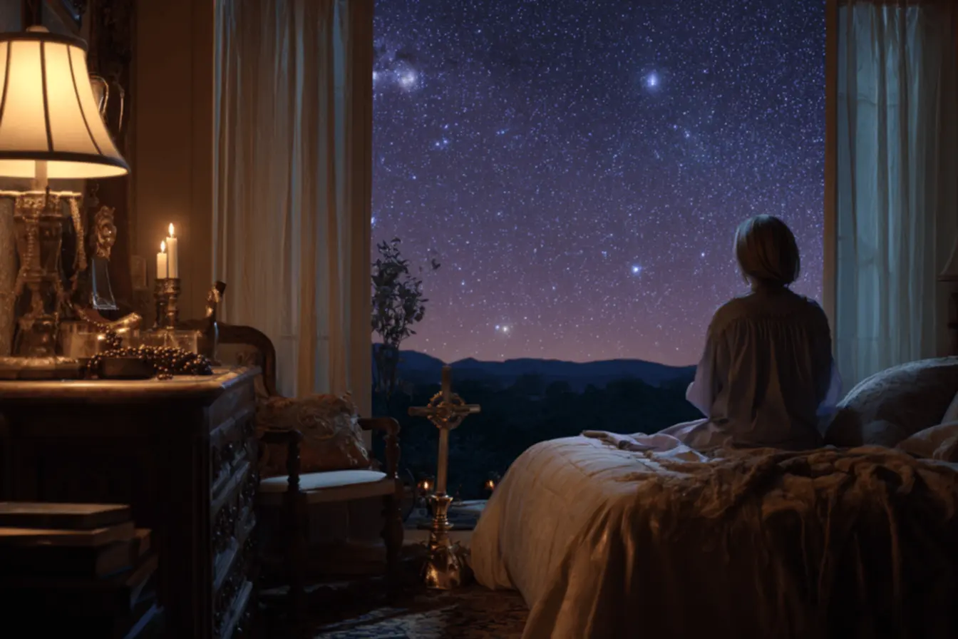 Pessoas unidas em oração da boa noite católica.