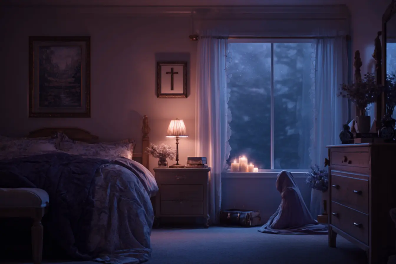 Paz no coração com a boa noite católica.