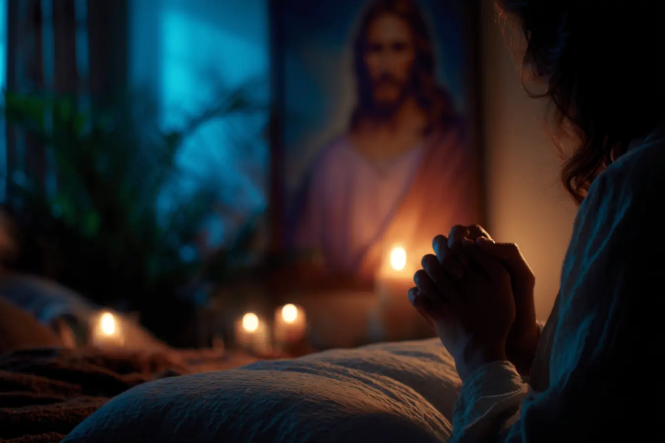 Imagem de um coração grato em oração