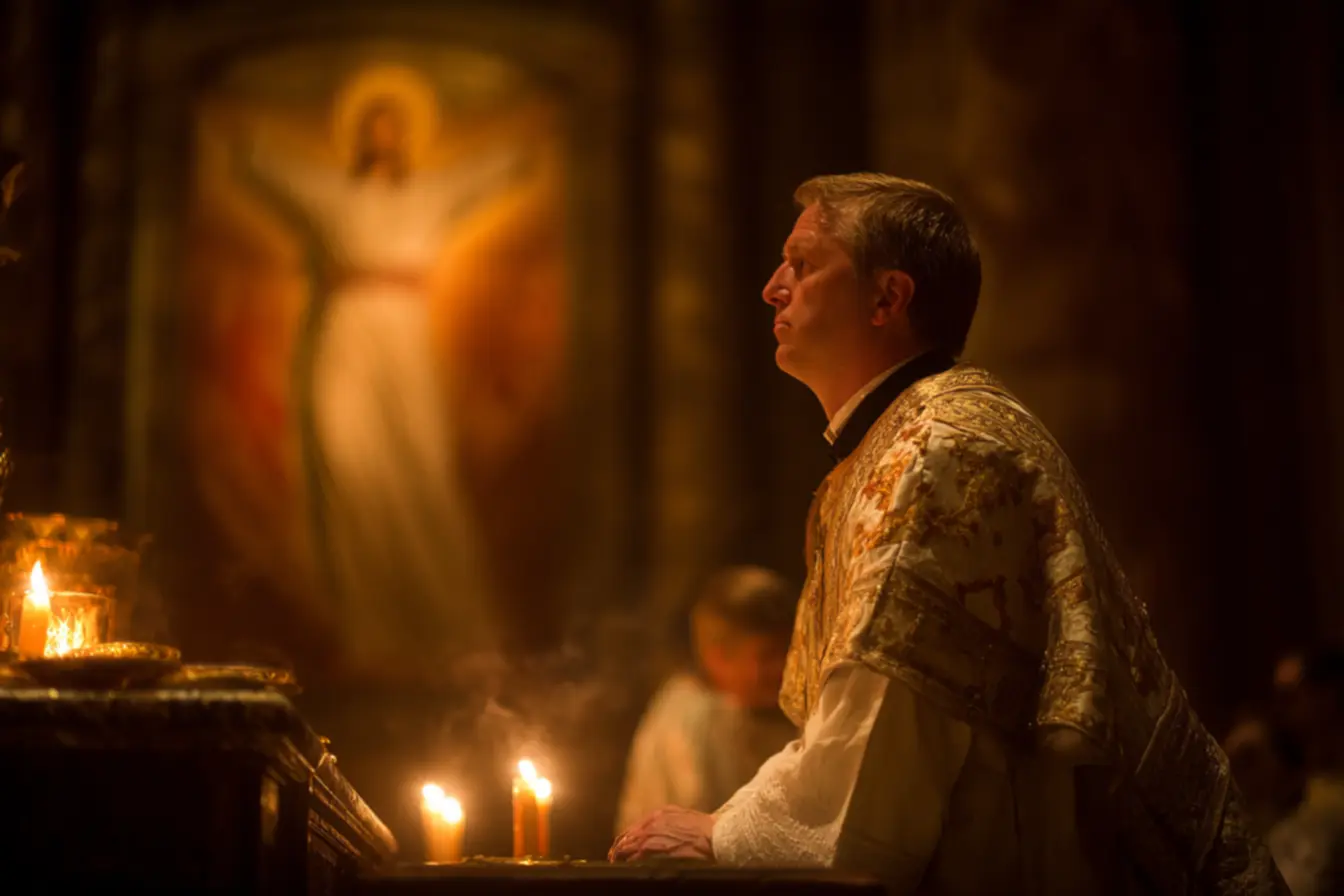 Igreja durante a celebração da Eucaristia
