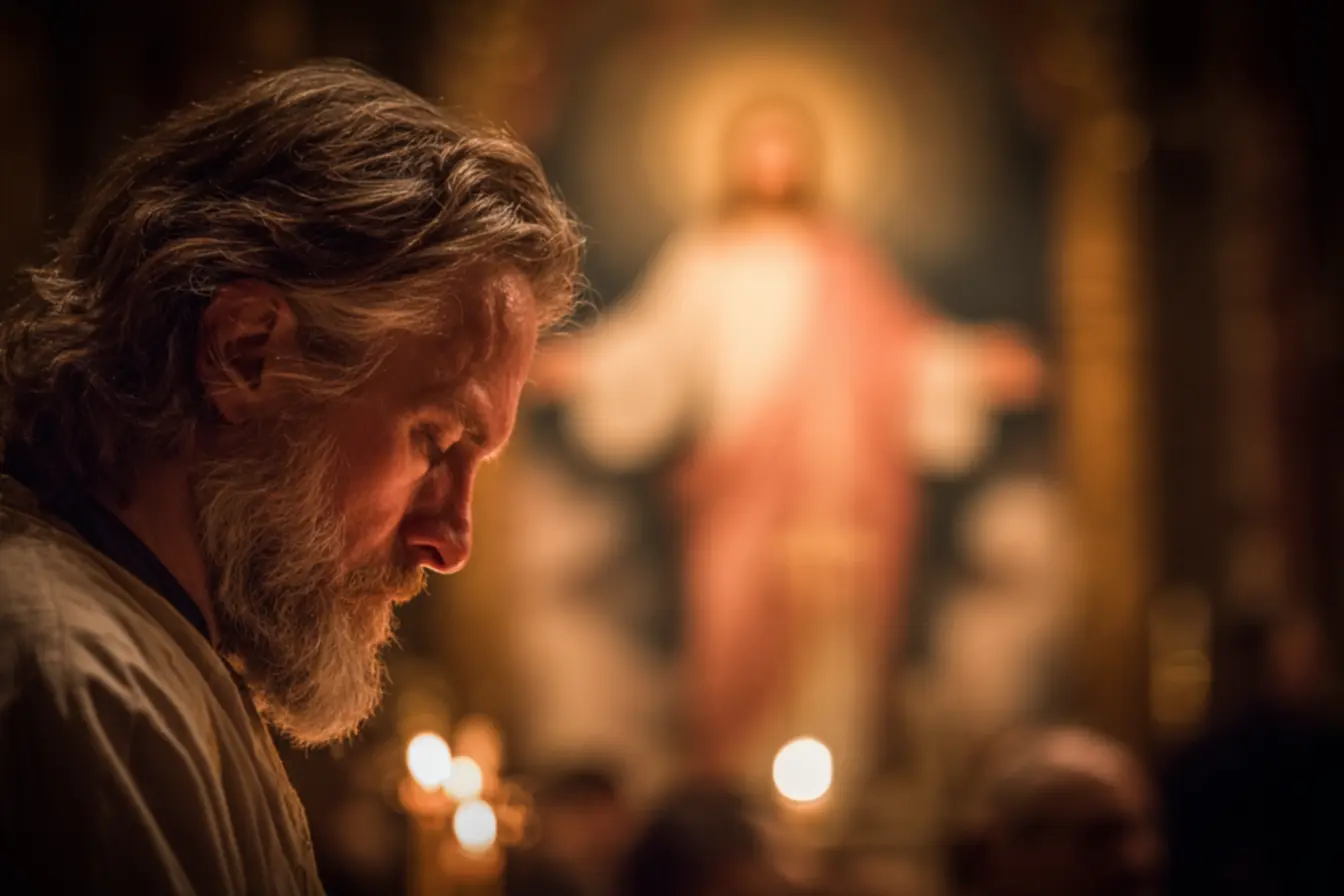 Momento da comunhão na igreja