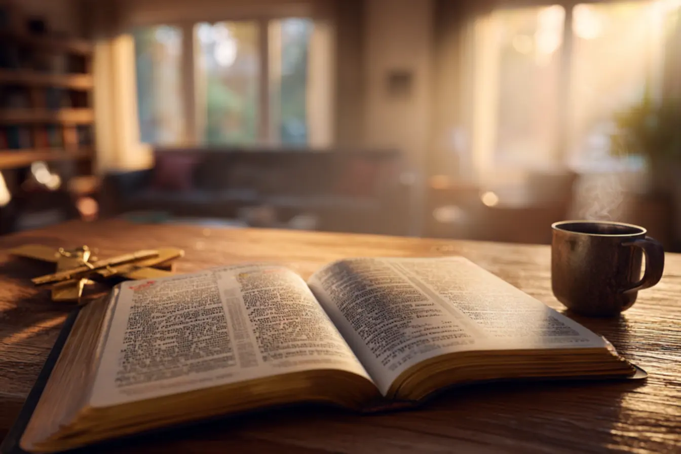 Casal em oração, vivenciando o que diz a bíblia sobre o amor no matrimônio.