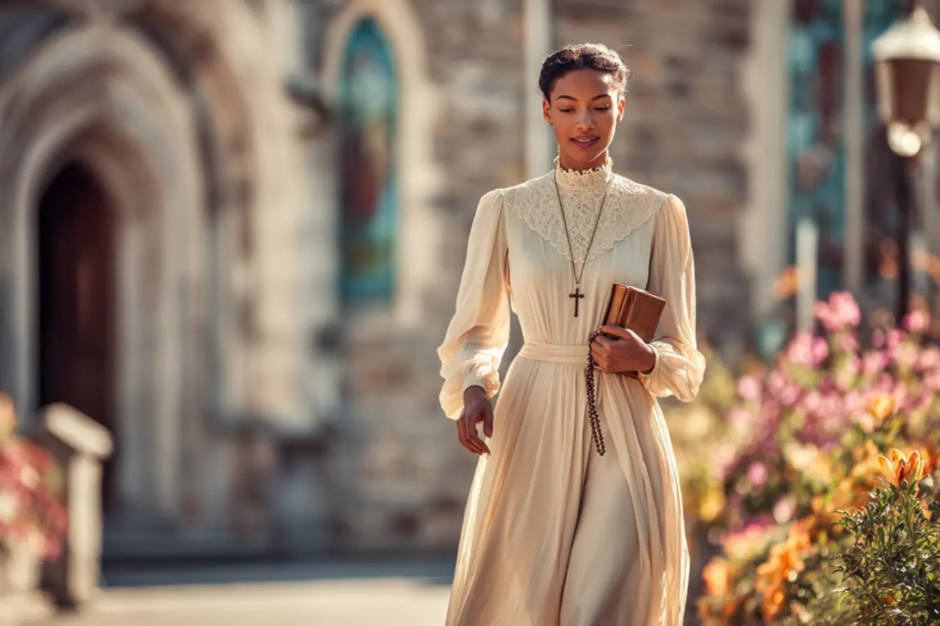 Opções de moda católica vestidos