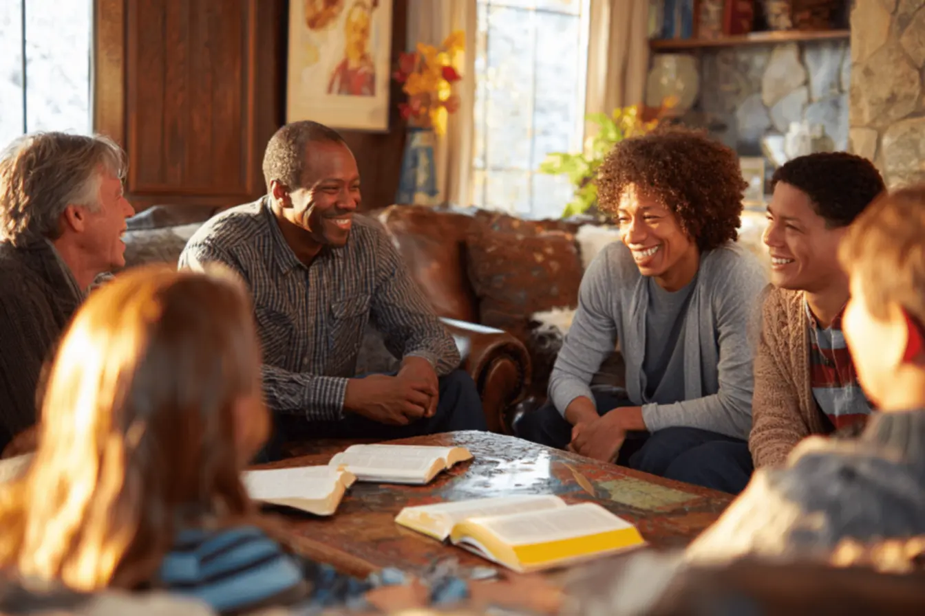 Família participando da missa