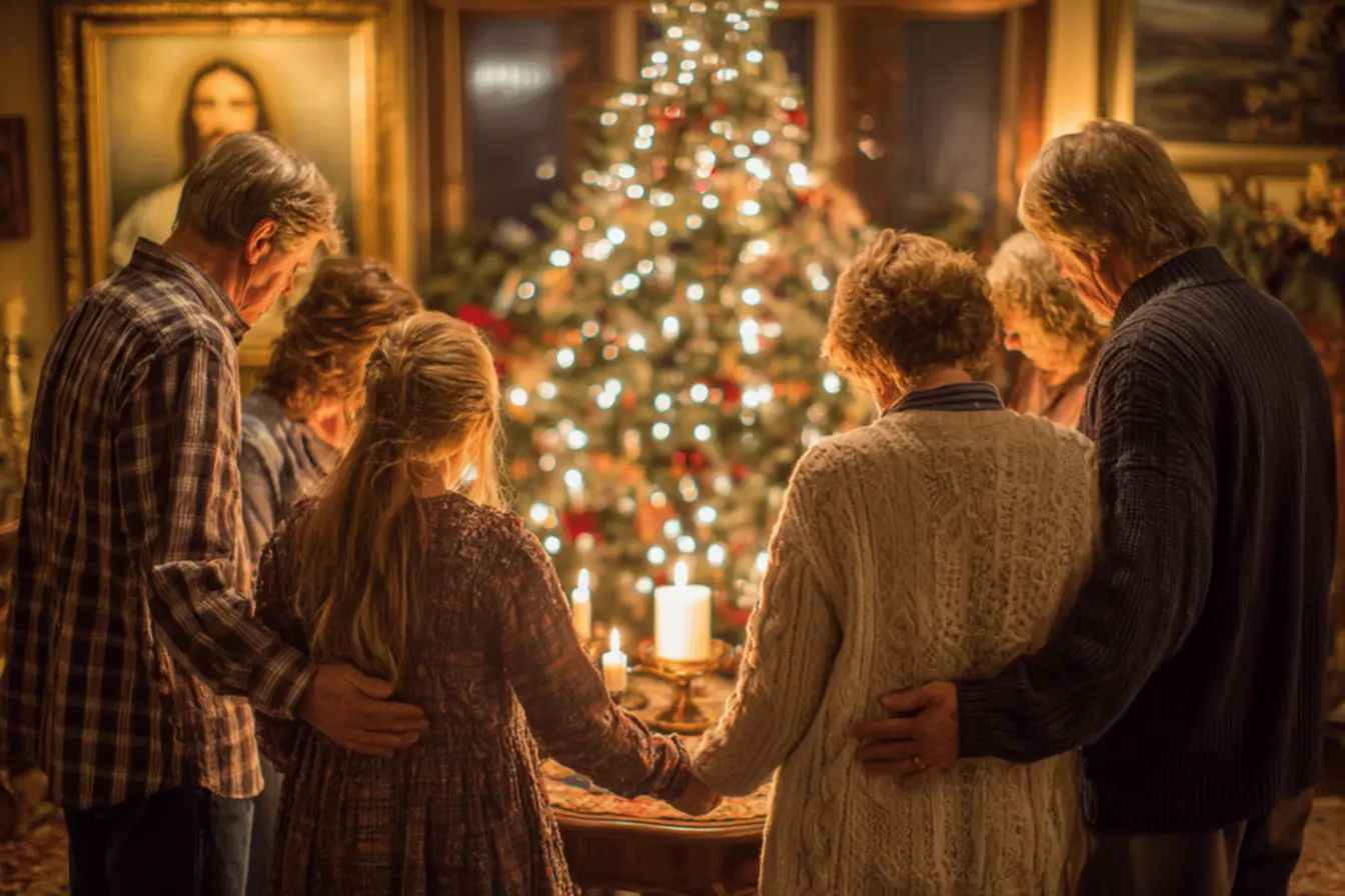 Decorações de Natal com luzes coloridas