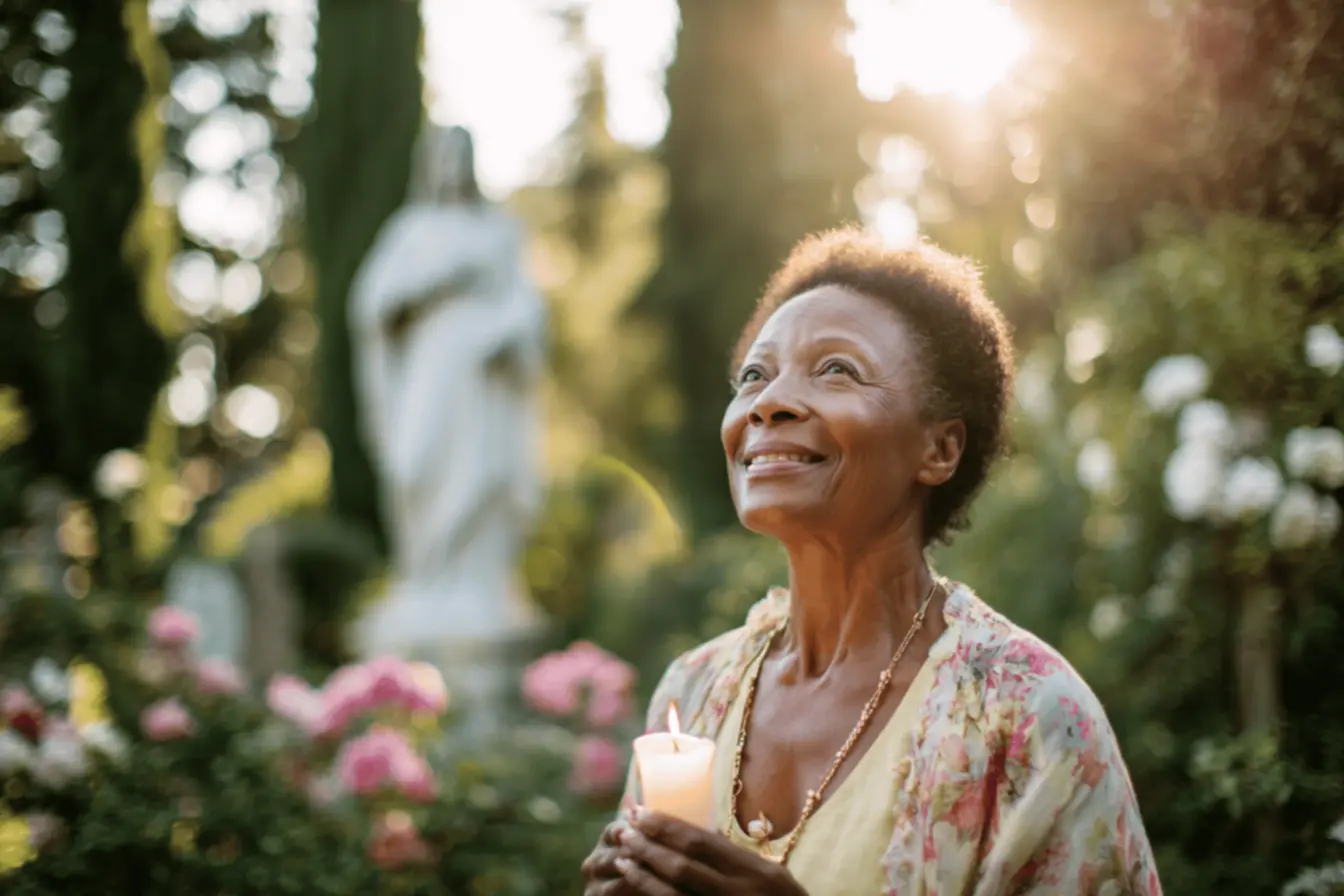 Orando pelos outros em um aniversário