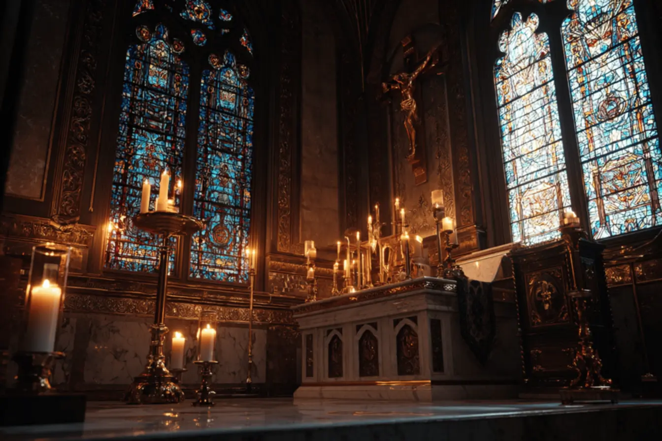 O altar da igreja católica é o centro da fé