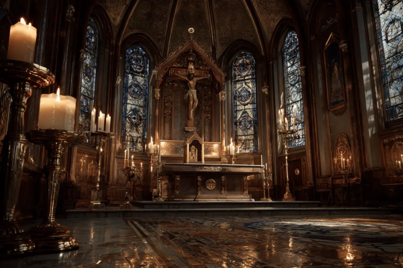 O altar da igreja católica é o centro da fé