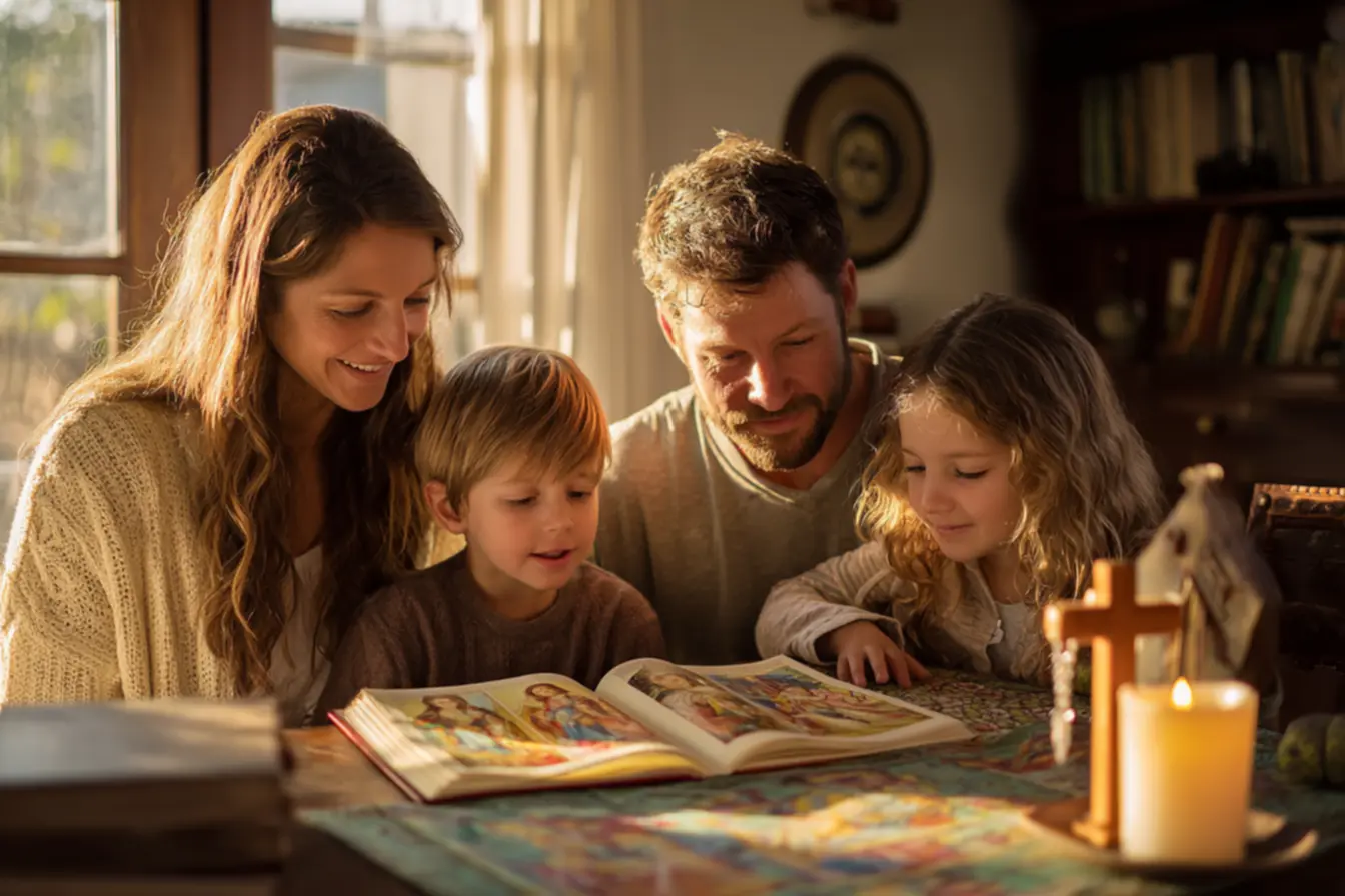 Bíblia infantil católica ave maria ilustrada para crianças