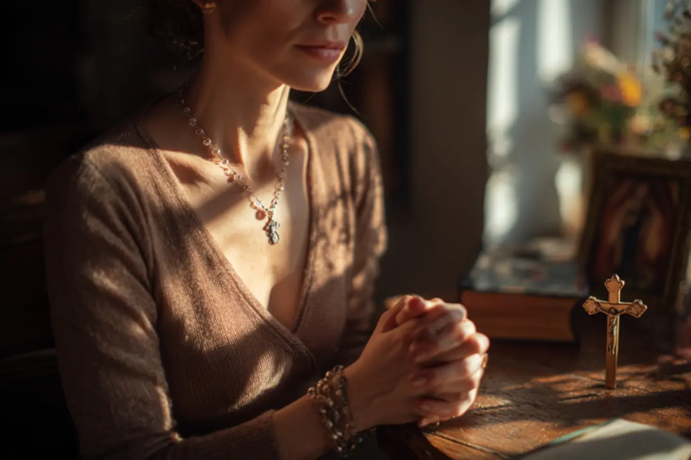 Uma imagem devocional, parte dos acessórios católicos