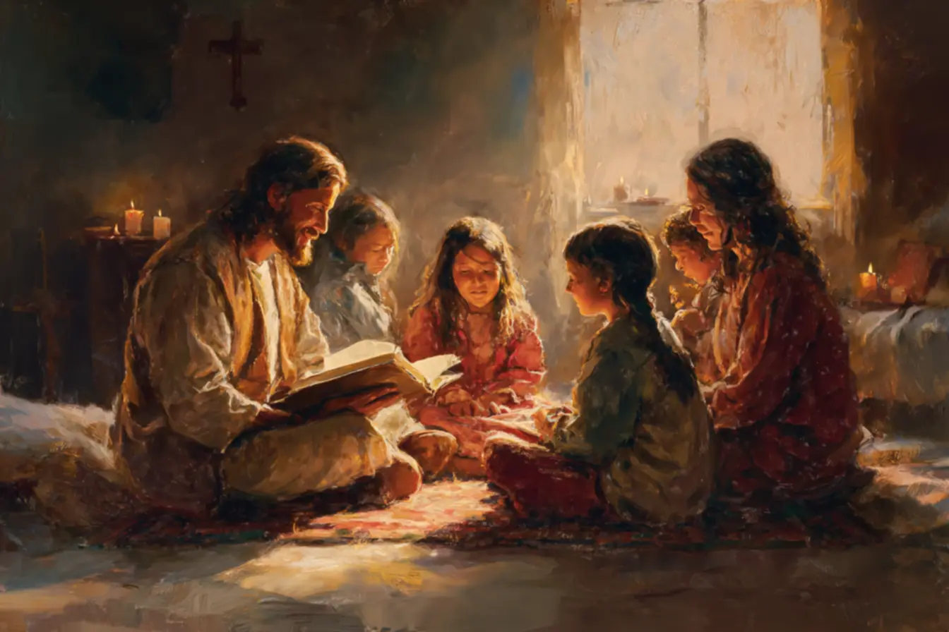 Família lendo a Bíblia em momentos especiais