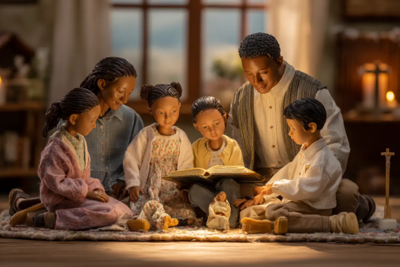 Crianças lendo a Bíblia