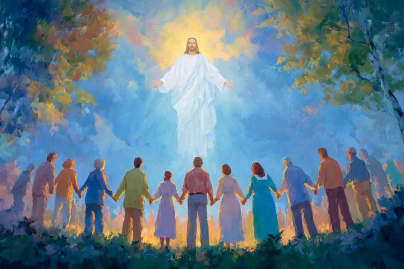 Reunião de fiéis em oração