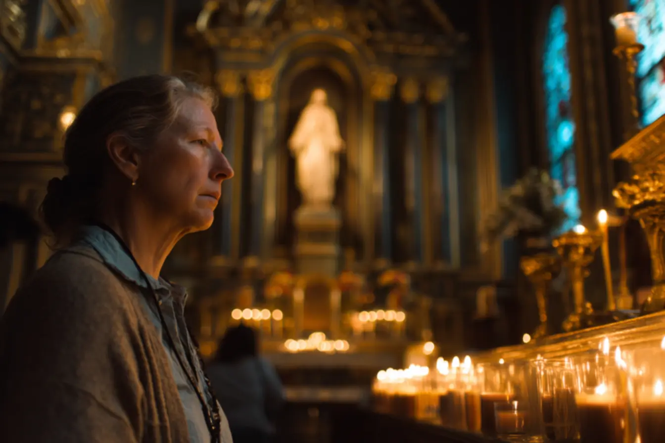 Vela acesa simbolizando a luz de Cristo